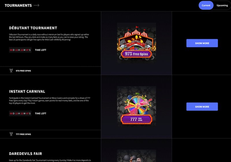 Meilleur mirax casino à Canada